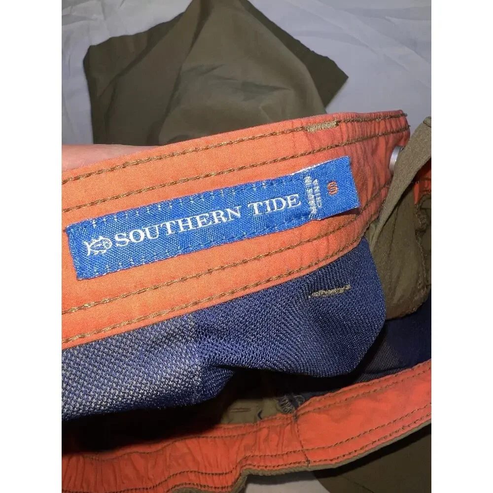 Southern Tide T3 Shorts Men's Size S Green Tide To Trail Fishing Hiking Outdoor